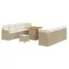 Image de Vidaxl ensemble de canapé de jardin 11 pcs beige polyrotin