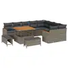 Image de Vidaxl ensemble de canapé de jardin 12 pcs gris polyrotin