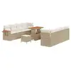 Image de Vidaxl ensemble de canapé de jardin 11 pcs beige polyrotin