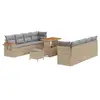 Image de Vidaxl ensemble de canapé de jardin 11 pcs beige polyrotin