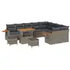 Image de Vidaxl ensemble de canapé de jardin 12 pcs gris polyrotin