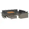 Image de Vidaxl ensemble de canapé de jardin avec coussin 13 pcs gris polyrotin