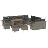 Image de Vidaxl ensemble de canapé de jardin avec coussin 14 pcs gris polyrotin
