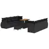 Image de Vidaxl ensemble de canapé de jardin 11 pcs noir poly rotin