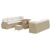 Image de Vidaxl ensemble de canapé de jardin 11 pcs beige poly rotin