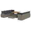 Image de Vidaxl ensemble de canapé de jardin avec coussin 11 pcs gris polyrotin
