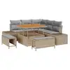 Image de Vidaxl ensemble de canapé de jardin 8 pcs beige poly rotin