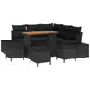 Image de Vidaxl ensemble de canapé de jardin avec coussin 9 pcs noir poly rotin