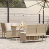 Image de vidaXL Salon de jardin avec coussins 3 pcs beige résine tressée ensemble de canapés dextérieur salon de jardin ensemble 3365344