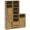 Image de Vidaxl armoires latérales 5 pcs odda 40x24x79 cm bois massif pin