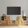 Image de Meubles Tv 5 Pcs Avec Rangement Odda Bois De Pin Massif Vidaxl