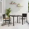 Image de Ensemble De Salle À Manger Pour Jardin 3 Pcs Noir Polyrotin Vidaxl
