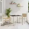 Image de Ensemble De Salle À Manger Pour Jardin 3 Pcs Beige Polyrotin Vidaxl