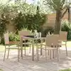 Image de Ensemble De Salle À Manger Pour Jardin 5 Pcs Beige Polyrotin Vidaxl