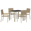 Image de Vidaxl ensemble de salle à manger pour jardin 5 pcs beige polyrotin