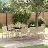 Image de Ensemble De Salle À Manger Pour Jardin 9 Pcs Beige Polyrotin Vidaxl