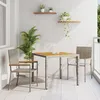 Image de vidaXL Ensemble de salle à manger pour jardin 3 pcs Gris polyrotin 3365403
