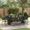 Image de Ensemble De Salle À Manger Pour Jardin 9 Pcs Noir Polyrotin Vidaxl