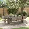 Image de Ensemble De Salle À Manger Pour Jardin 9 Pc Gris Polyrotin Vidaxl