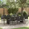 Image de Ensemble De Salle À Manger Pour Jardin 11 Pcs Noir Polyrotin Vidaxl