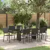 Image de Ensemble De Salle À Manger Pour Jardin 9 Pcs Noir Polyrotin Vidaxl