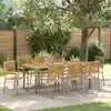Image de Ensemble De Salle À Manger Pour Jardin 9 Pcs Gris Et Marron Vidaxl