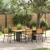 Image de vidaXL Ensemble de salle à manger pour jardin 7 pcs Noir et Marron 3365450