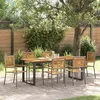 Image de vidaXL Ensemble de salle à manger pour jardin 7 pcs Gris 3365467