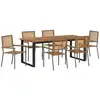 Image de Vidaxl ensemble de salle à manger pour jardin 7 pcs gris