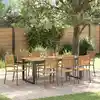 Image de Ensemble De Salle À Manger Pour Jardin 9 Pcs Gris Vidaxl