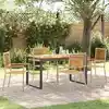 Image de Ensemble De Salle À Manger Pour Jardin 5 Pc Beige Et Marron Vidaxl