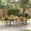 Image de Ensemble De Salle À Manger Pour Jardin 7 Pcs Noir Et Marron Vidaxl