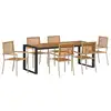 Image de Vidaxl ensemble de salle à manger pour jardin 7 pcs beige et marron