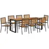 Image de Vidaxl ensemble de salle à manger pour jardin 9 pcs noir et marron