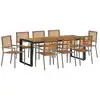 Image de Vidaxl ensemble de salle à manger pour jardin 9 pcs gris et marron