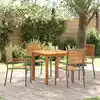 Image de Ensemble De Salle À Manger Pour Jardin 5 Pcs Gris Vidaxl