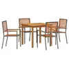 Image de Vidaxl ensemble de salle à manger pour jardin 5 pcs gris