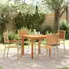 Image de Ensemble De Salle À Manger Pour Jardin 5 Pcs Beige Vidaxl