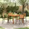 Image de Ensemble De Salle À Manger Pour Jardin 5 Pcs Noir Vidaxl