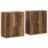 Image de Buffet en bois dingénierie - vidaXL - Bois Ancien - 60x31x70 cm - 2 portes à charnières - Grand espace de stockage