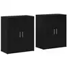 Image de Vidaxl buffet 2 pcs chêne noir 60 x 31 x 70 cm bois d'ingénierie
