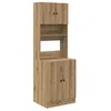 Image de Armoire de cuisine moderne - vidaXL - Chêne artisanal - 60x50x180 cm - Autoportant - Étagères intégrées