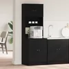 Image de Armoire de cuisine - Chêne noir - 60x50x180 cm - 2 portes - Style contemporain
