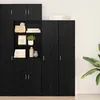 Image de Meuble Haut Chêne Noir 40x425x185 cm Bois d ingénierie