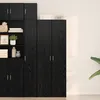 Image de Buffet haut - Chêne Noir - 4 portes - 70x425x185 cm - Style contemporain
