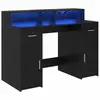 Image de Vidaxl bureau avec porte chêne noir 120 x 55 x 91 cm bois d'ingénierie