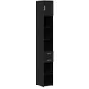Image de Armoire de rangement en bois dingénierie - vidaXL - Chêne Noir - 30x425x225 cm - 2 tiroirs - 1 porte