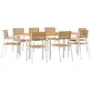 Image de Vidaxl ensemble de salle à manger pour jardin 9 pcs marron