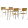 Image de Vidaxl ensemble de repas extérieur 5 pcs marron bois d'acacia massif