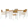 Image de Vidaxl ensemble de repas extérieur 7 pcs marron bois d'acacia massif